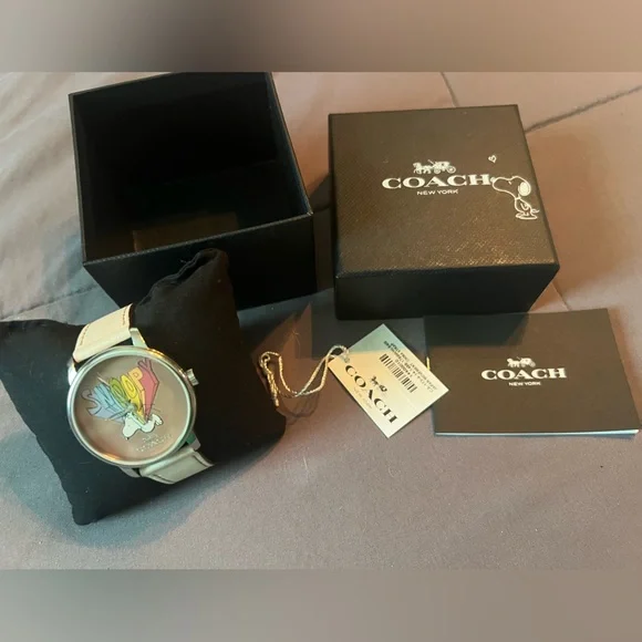 Coach Snoopy Dial Watch with Beige Strap - Picture 2 of 7